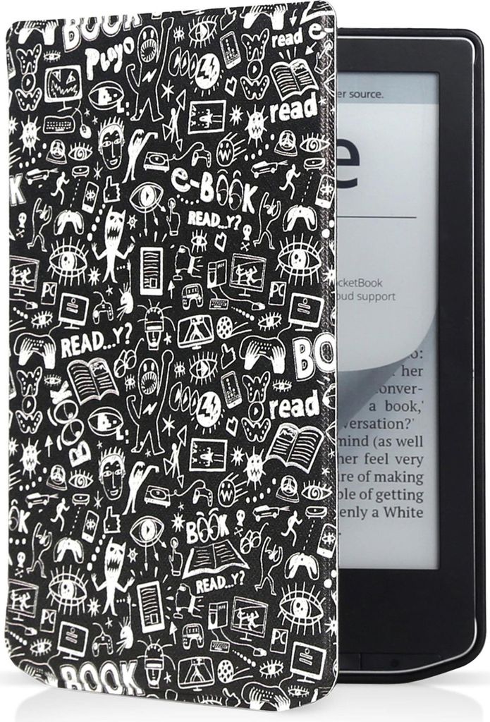 CONNECT IT Tasche für PocketBook 629/634, Doodle schwarz