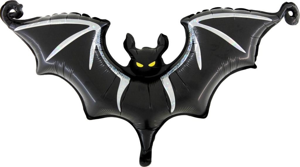 Folienballon Halloween, Flederemaus schwarz, 62 x 32 cm