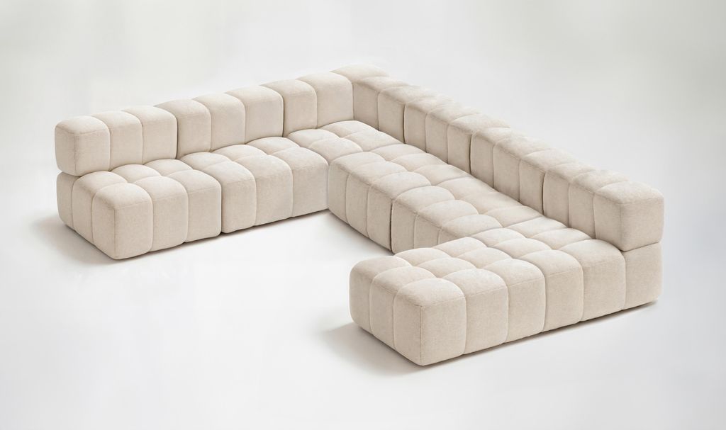 MODERNES GESTEPPTES MODULARE ECKSOFA FÜR DAS WOHNZIMMER CLIXI 374x285 cm