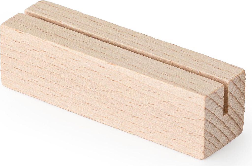 Metrie | Kartin-07AA2 Holz-Kartenhalter, 1 Nut, Reinbuche | 7 cm