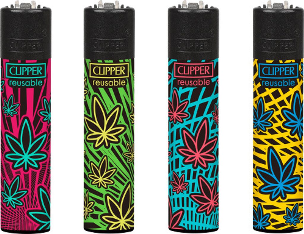 Clipper Feuerzeuge 4er Set: Leaves 40