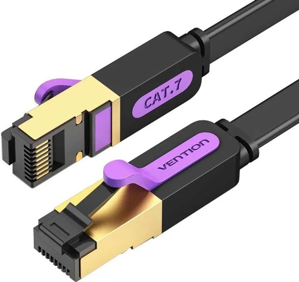 Vention ICABQ Câble Réseau RJ45 STP Cat.7 de 20m Noir Haute Vitesse