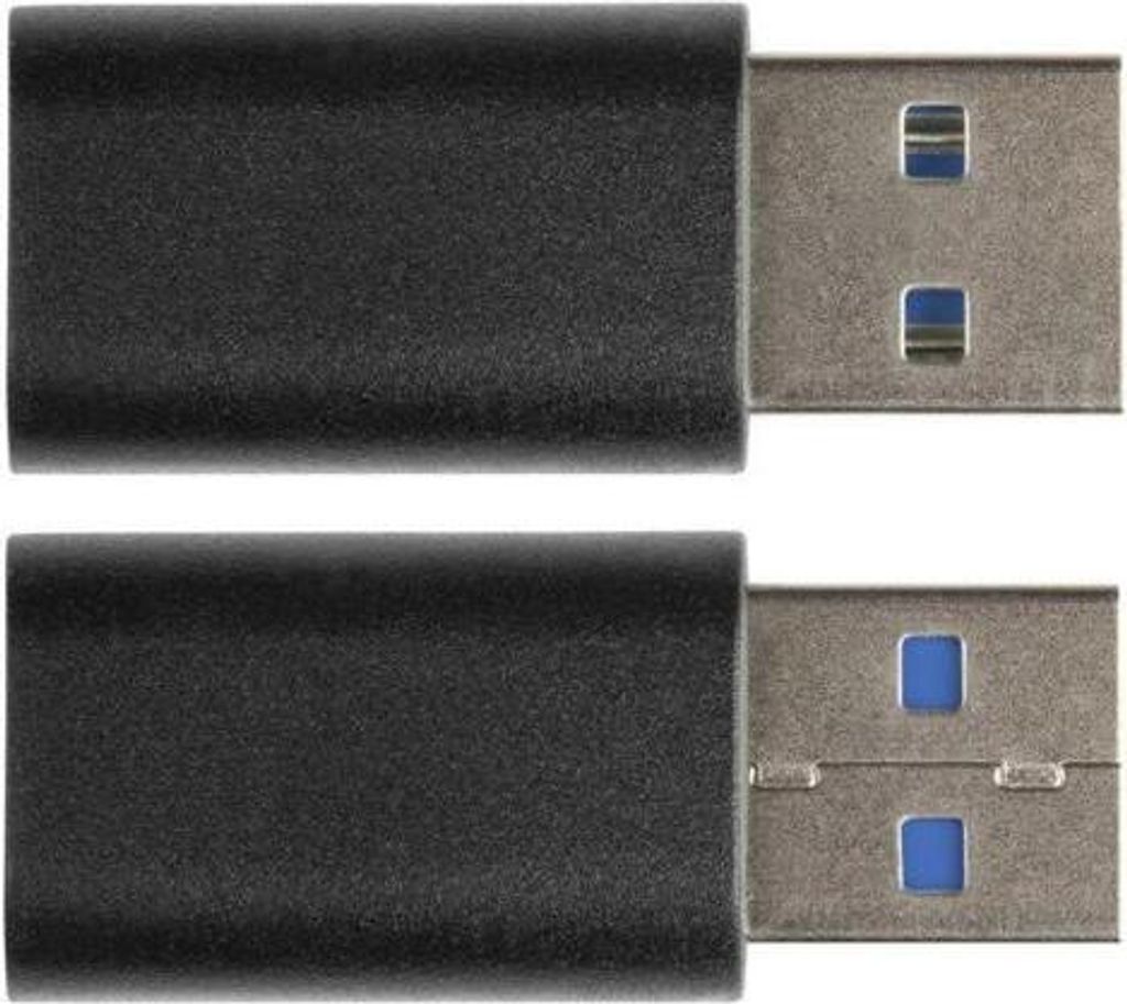 USB 3.0 auf USB-C Adapter Stecker A an Buchse, schwarz, kompakt