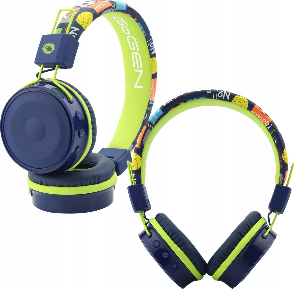 Bluetooth Kabellose Kopfhörer Blau Für Kinder Mit Gogen Mikrofon