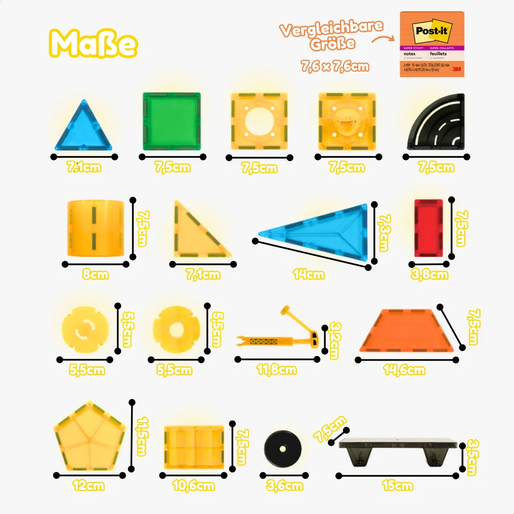 Dalles Magnétiques STEM 90 Pièces - Kit de Construction Ultra Robuste - 4