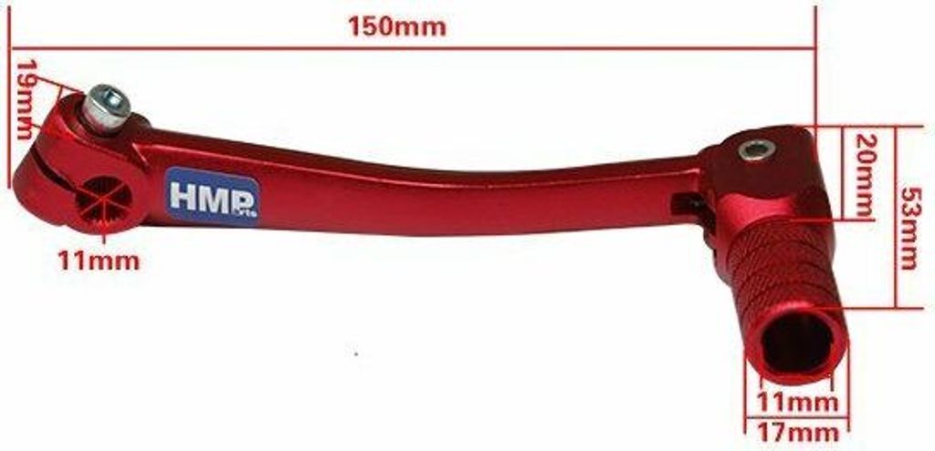Alu Schalthebel Typ 5 umklappbar Rot universal Performance Pit Dirt Bike