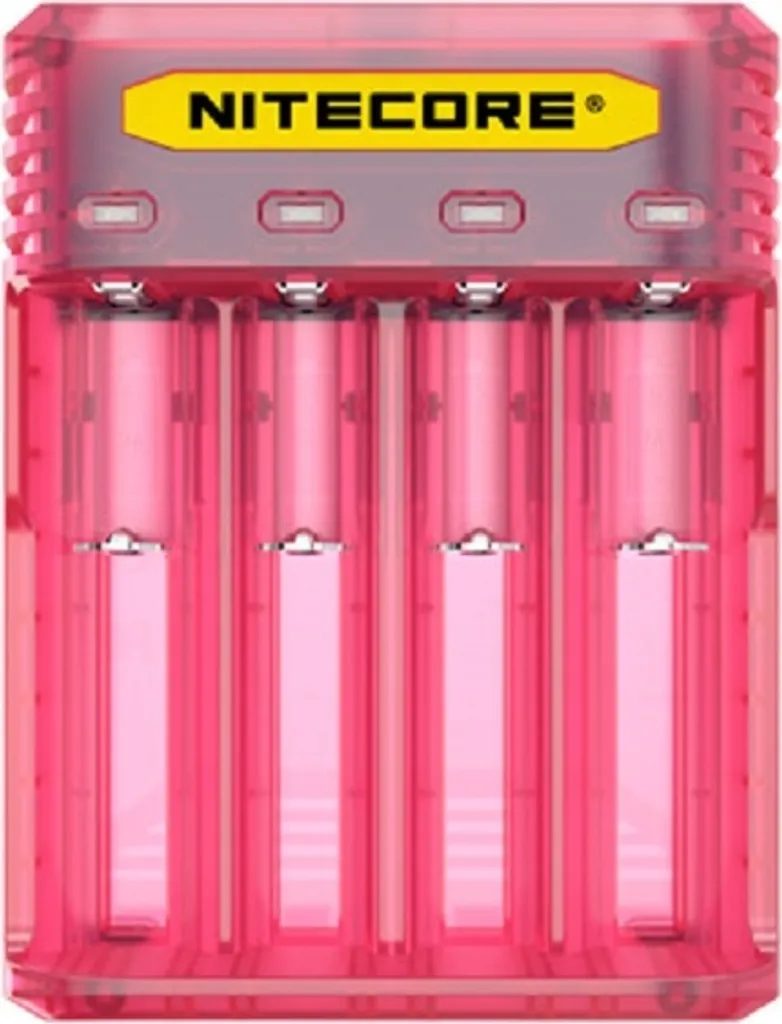 Chargeur Nitecore Q4 rose charge rapide 2A et distribution automatique