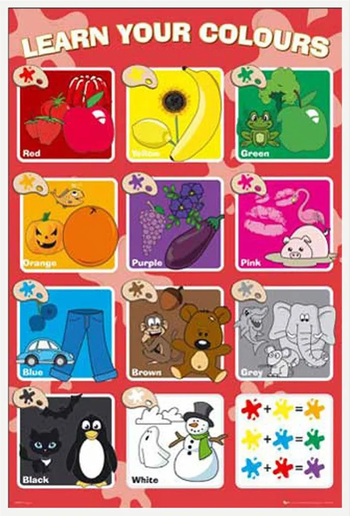 Affiche Couleurs Éducation Shinsuke Maxi Cadre Blanc Vitre Acrylique
