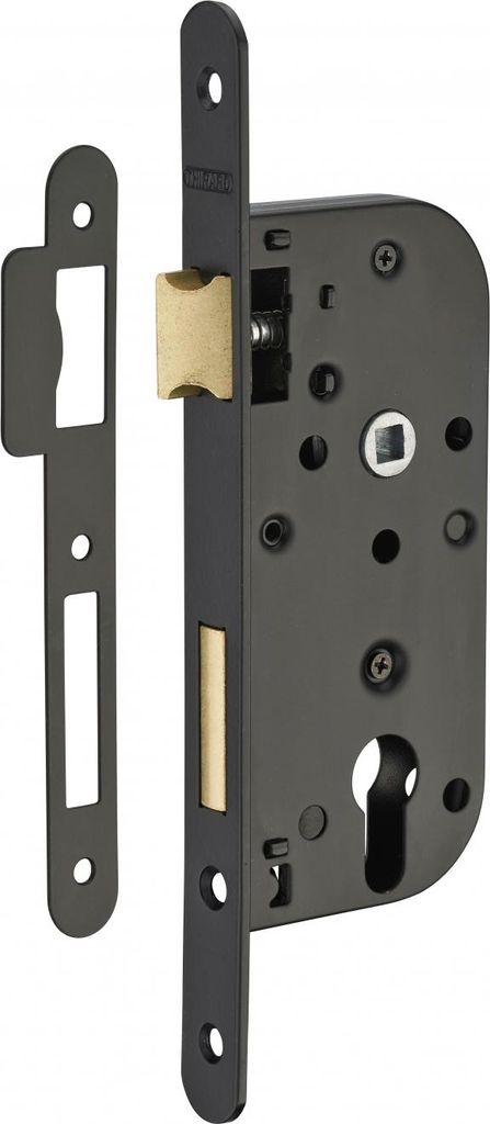 Serrure a larder a cylindre axe 40 mm bouts ronds sans cylindre