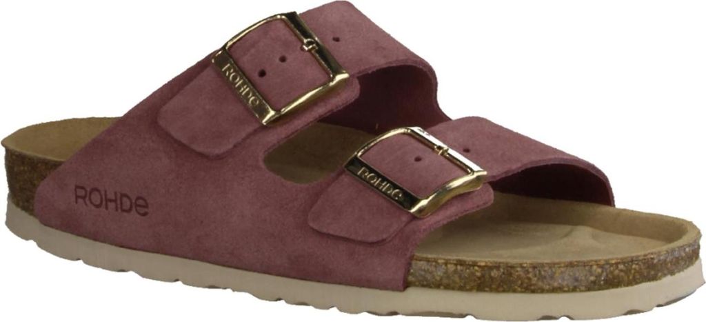 Rohde 5590-47 Mule femme, cuir, Violet, semelle souple, Image du produit 