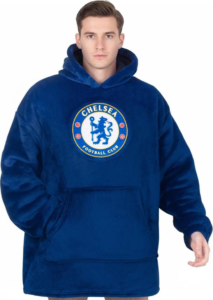 Chelsea FC - Deckenhoodie für Herren/Damen Unisex, Übergroß GF1033 (S-L) (Blau)