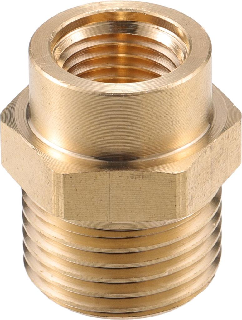 Hochdruckreiniger-Anschluss, G1/4" zu G1/2" männlicher und weiblicher Adapter aus Messing Schraubenschlauchanschluss Universal für Hochdruckreini...