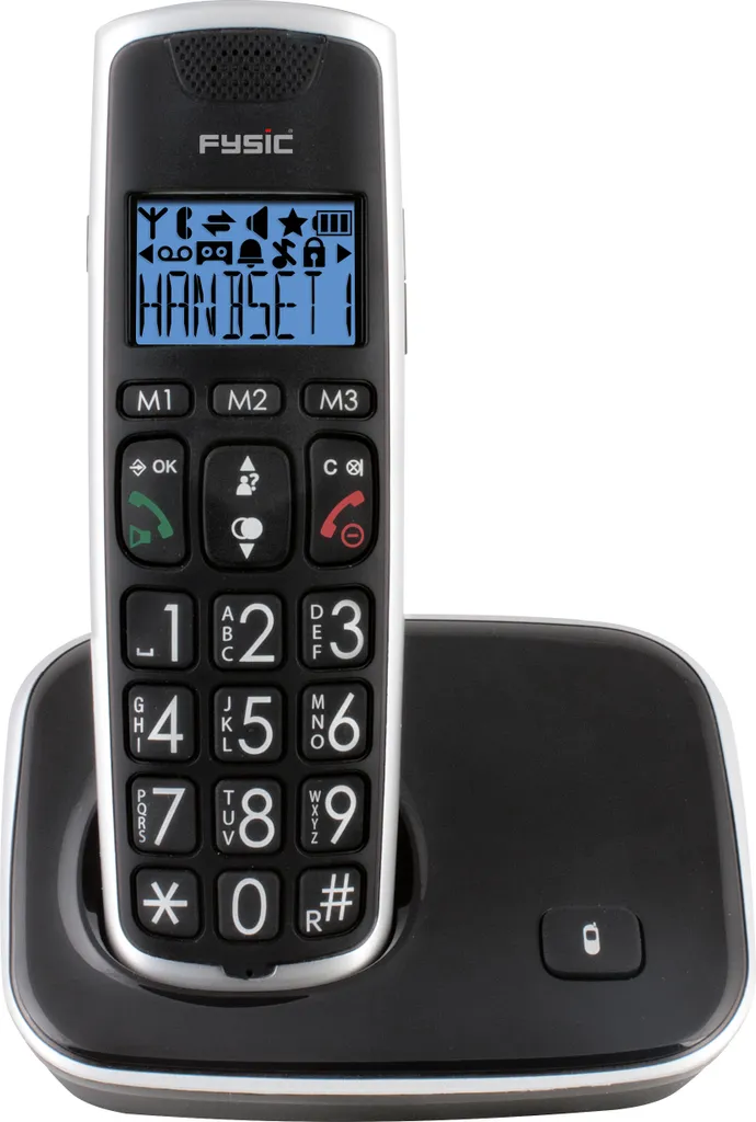 Téléphone Maison Seniors Fysic FX-6000 DECT Lisibilité Maximale Noir