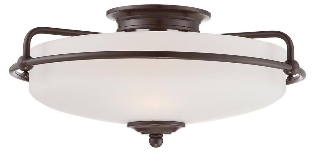 Plafoniera Griffin bronzo Quoizel QZ-GRIFFIN-F-PN Immagine del prodotto 