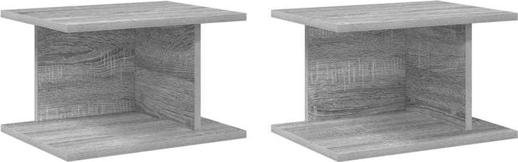 Nachttisch 2 pcs Graues Sonoma 40 x 30 x 25 cm Holzwerkstoff
