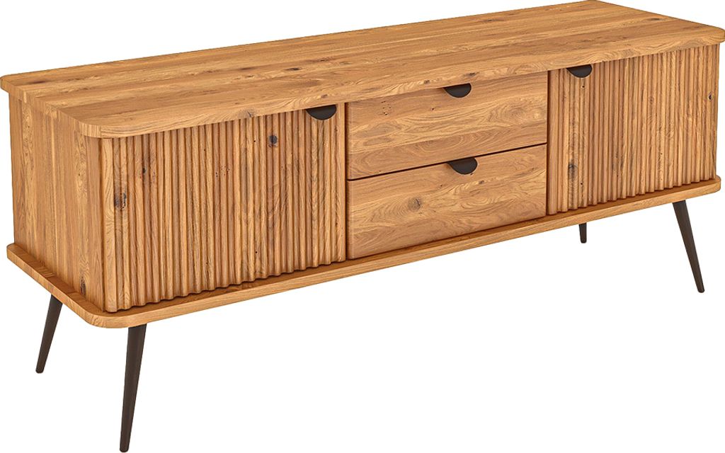 Kommode 144 cm breit in Eiche massiv geölt, KABALA-165