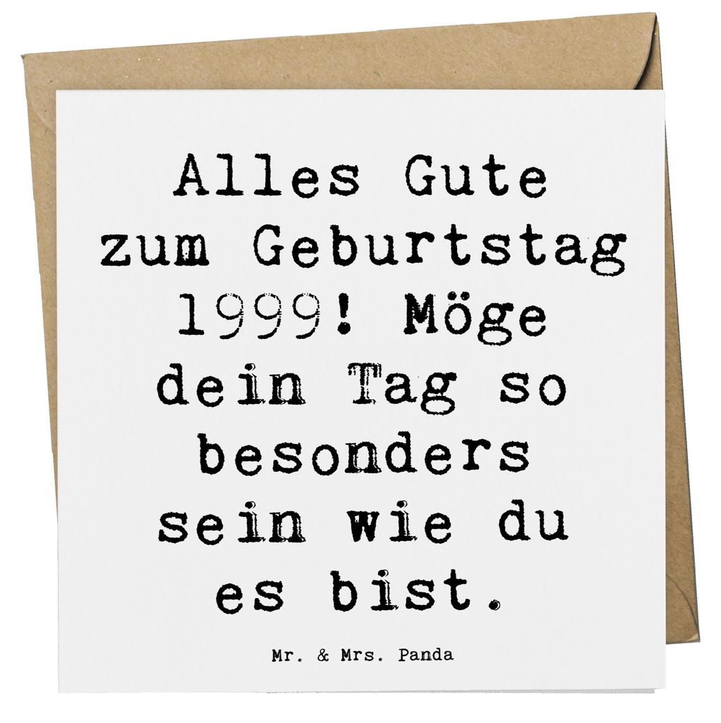 Mr. & Mrs. Panda Grußkarte Spruch 1999 Geburtstag - Weiß - Geschenk, spezieller, Slogan, Happy Birthday, 1999er Jahrgang, Klappkarte, liebevolle ...