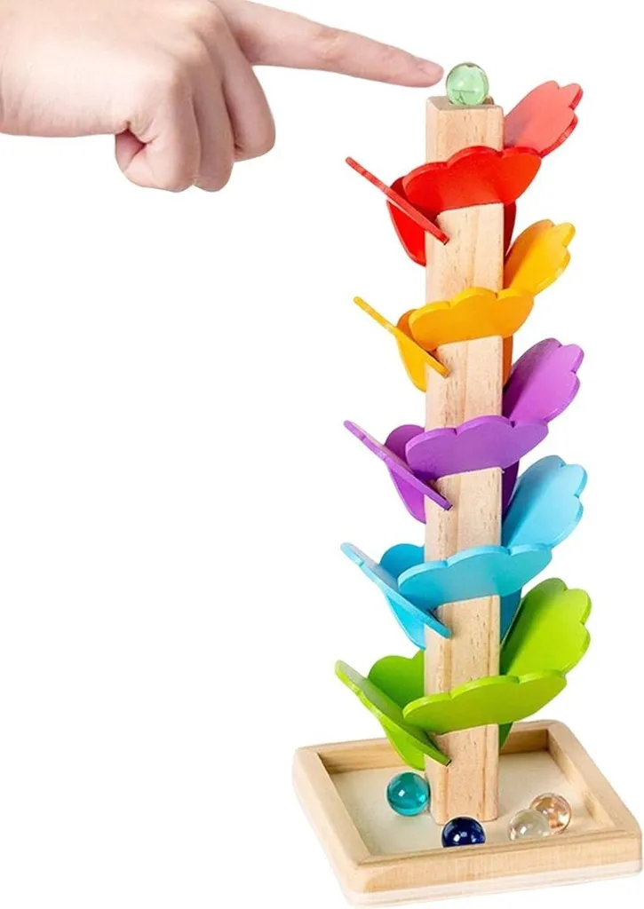 Jeu de billes d'arcade Montessori bois : motricité fine et précision