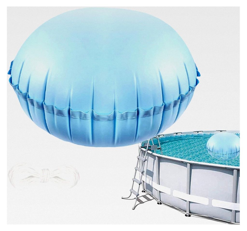 Schwimmkissen | 120x120 cm Luftkissen für Poolabdeckung - Kältebeständiges Zubehör für den Winter mit Seil für Familie und Freunde