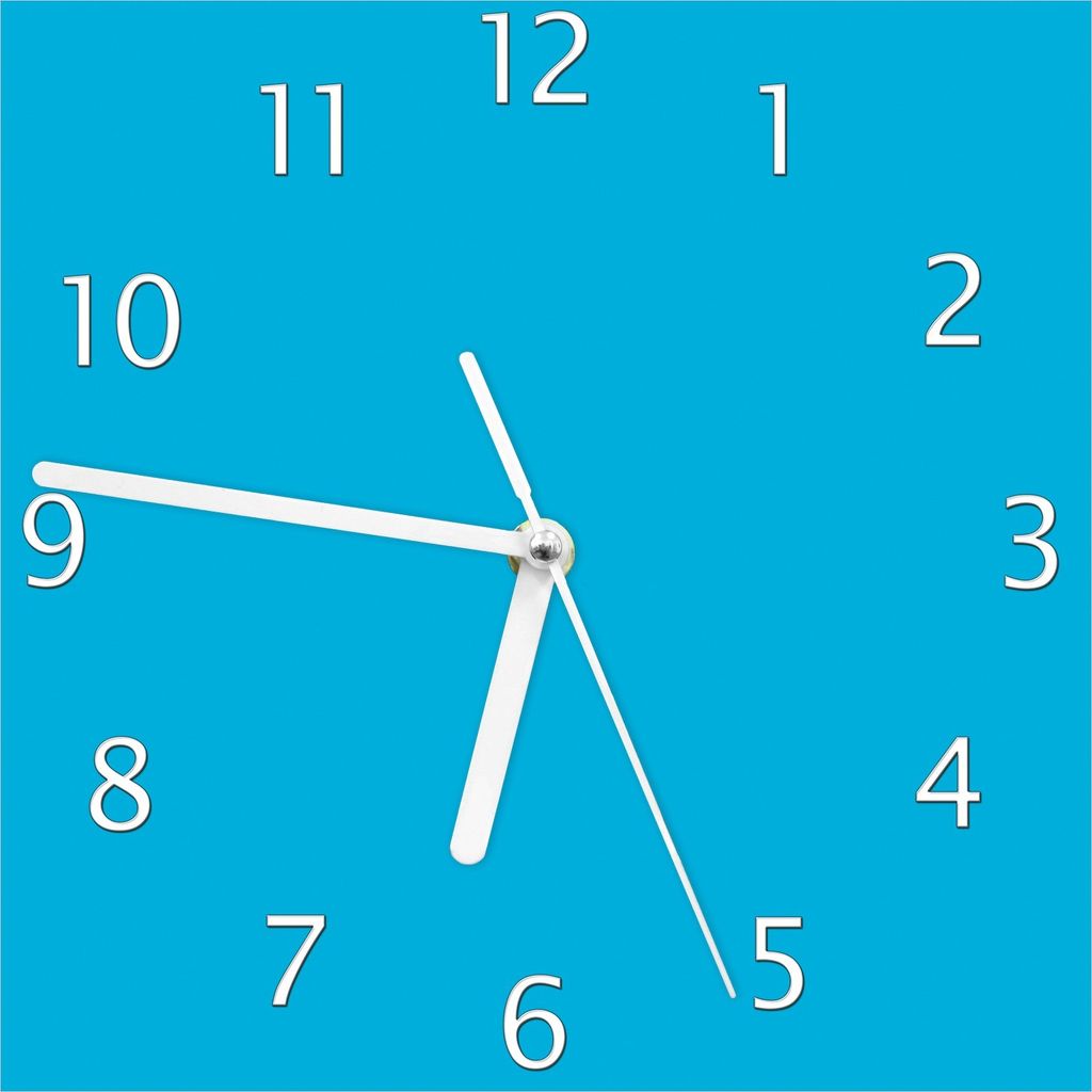 Wallario Design Wanduhr Hellblau aus Echtglas, Größe 20 x Produktbild 