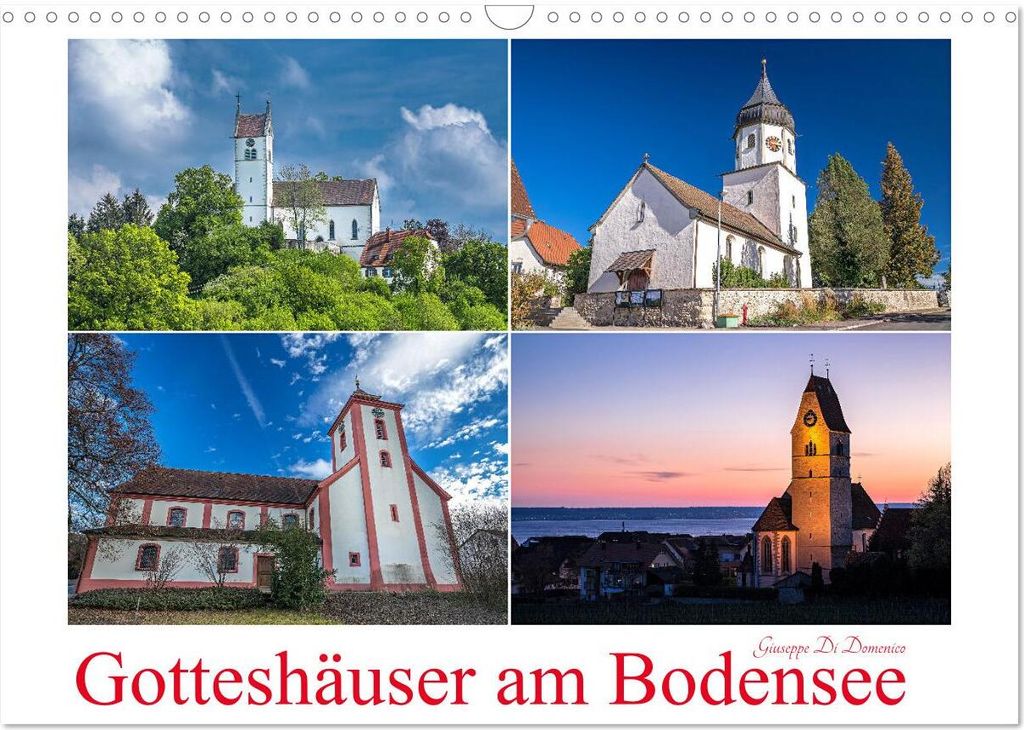 Gotteshäuser am Bodensee (Wandkalender 2026 DIN A3 quer), CALVENDO Monatskalender