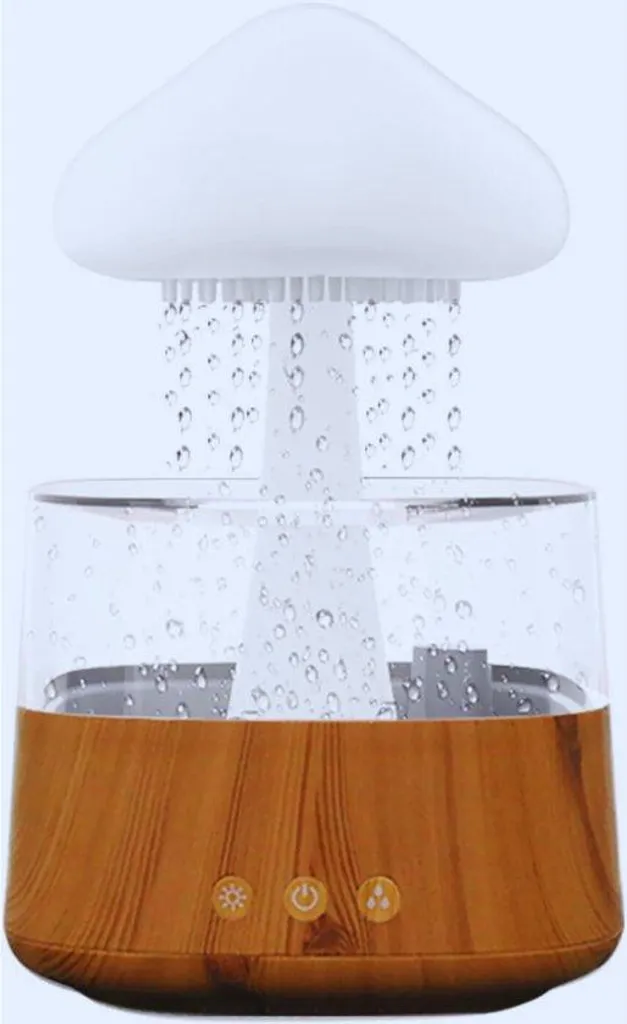 Diffuseur d'huiles essentielles et humidificateur aspect bois 450 ml