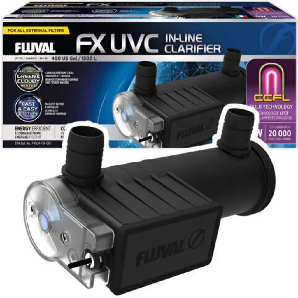 Fluval FX Clarificateur UVC avec témoin lumineux - 360° eau limpide