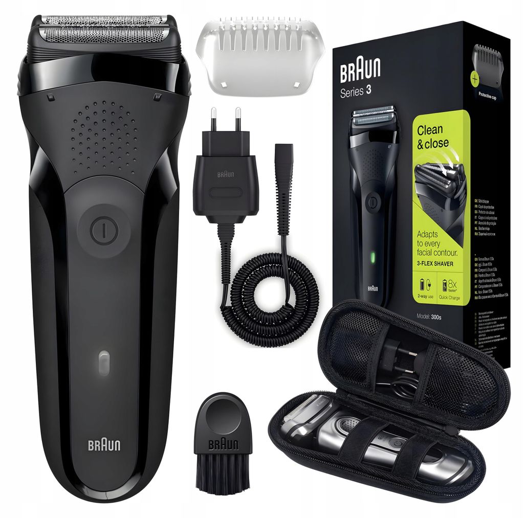 Braun Series 3 300s – 3 lame – Adatta per l'uso a umido e a Immagine del prodotto 