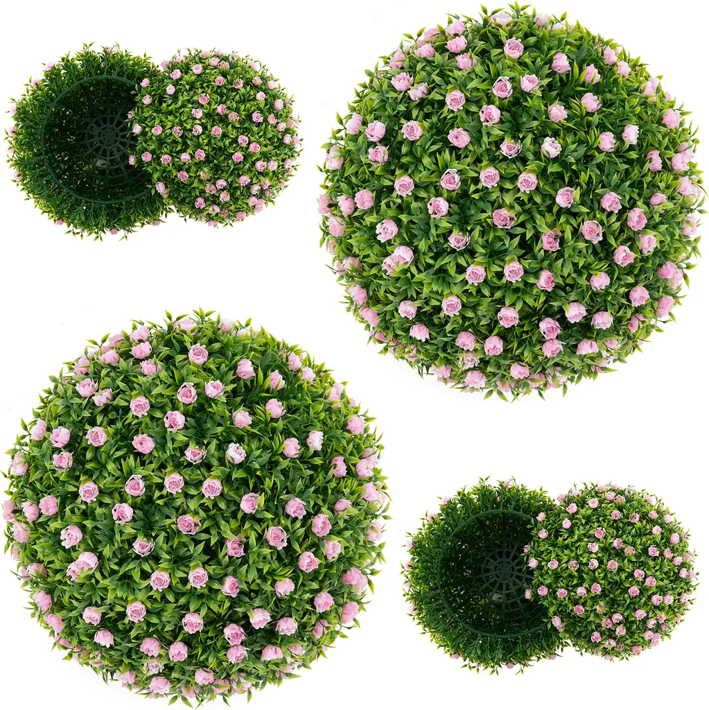 Décoration de Jardin : Paire de Boules de Buis Artificielles 37 cm