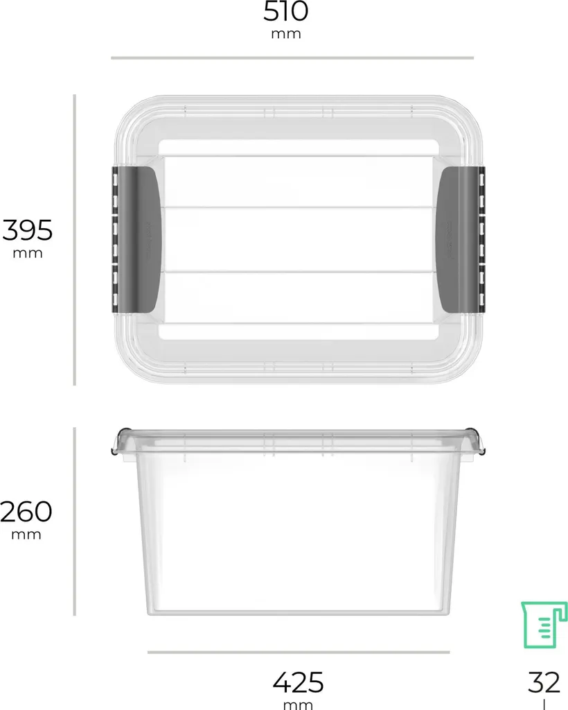 Boîte anti-poussière Siguro Pro Box 32L pour protéger vos affaires de l'humidité