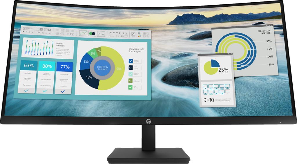 HP P34hc G4 WQHD USB-C Curved Monitor écran plat de PC 86,4 Image du produit 
