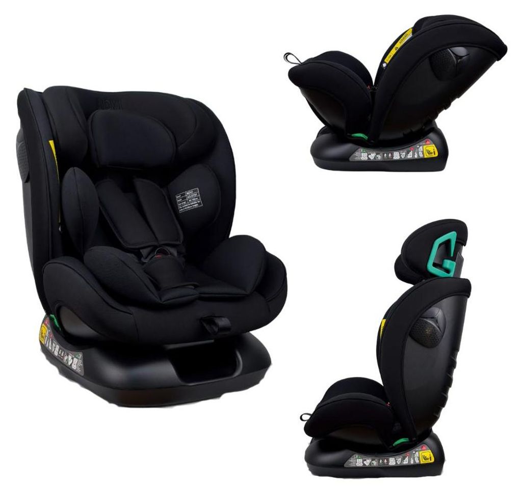 Novi Tobias V2 kinderzitje, volledig zwart, 40–150 cm, Productafbeelding 