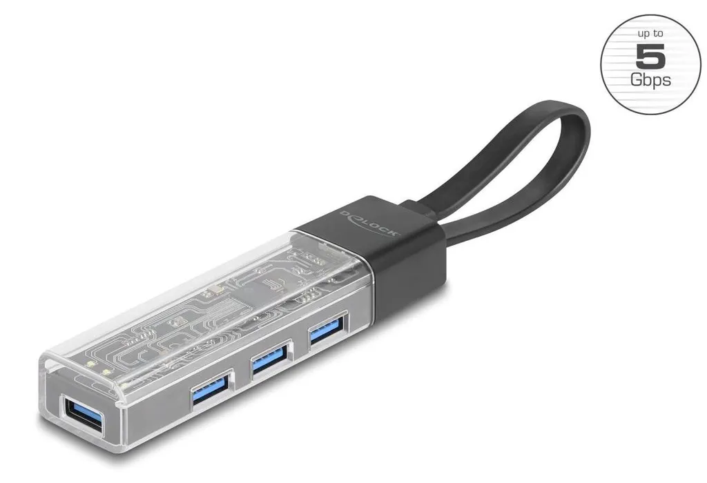 Adaptateur Hub USB 4 Ports pour Télétravail et Transfert de Données