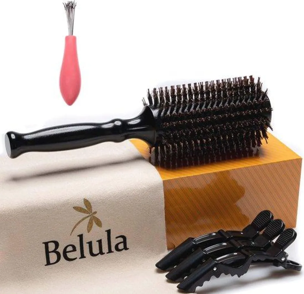 Brosse ronde thermique brushing volume avec accessoires de coiffure pro