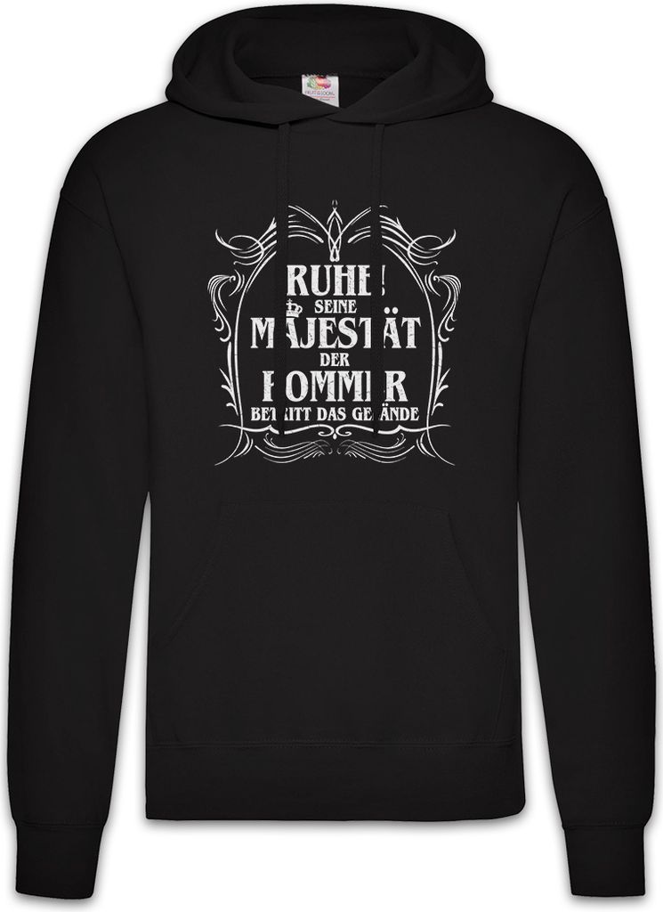 Urban Backwoods Seine Majestät Der Pommer, Herren Hoodie, Farbe: Schwarz, Größe: M