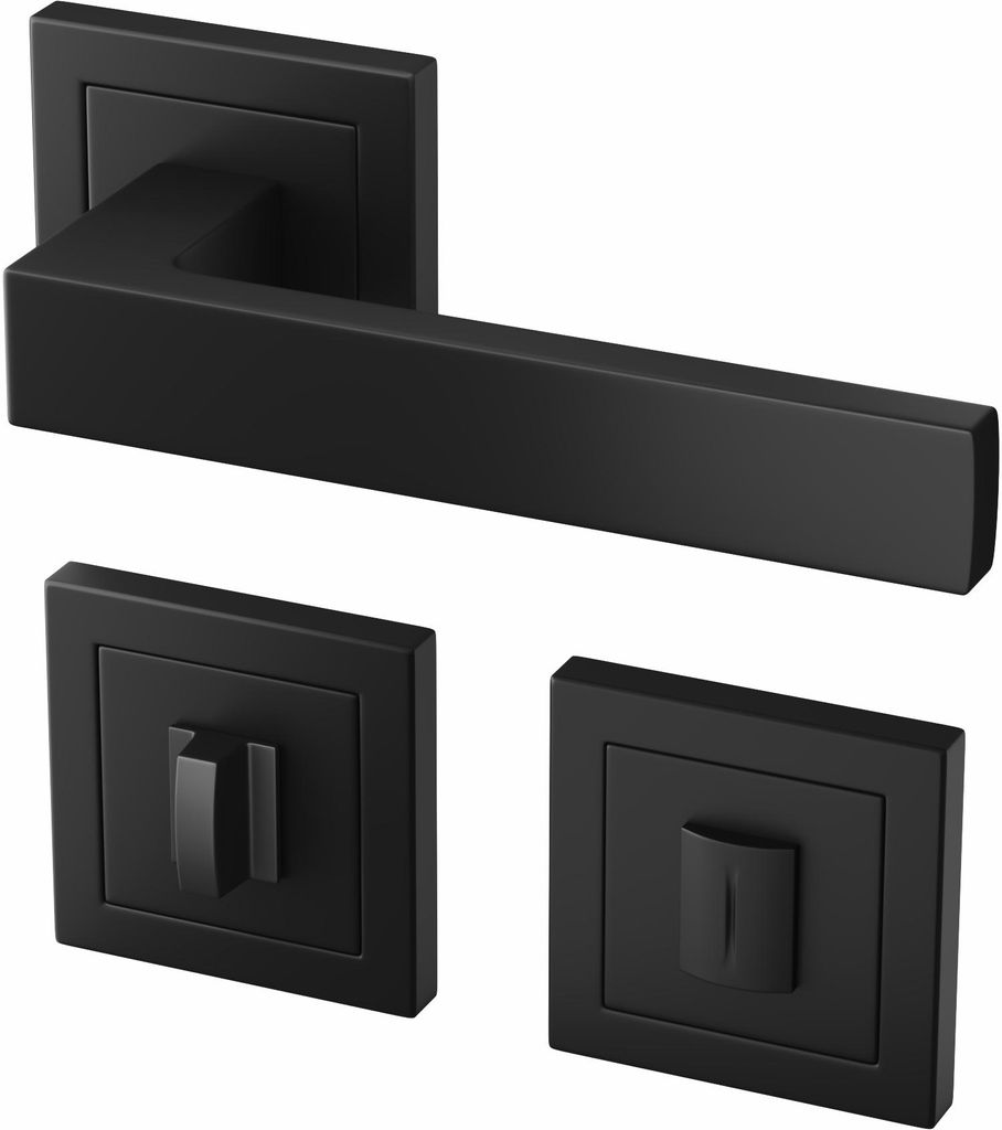 STEELNEX Schwarz Türgriff für Zimmertüren aus Aluminium - Produktbild 