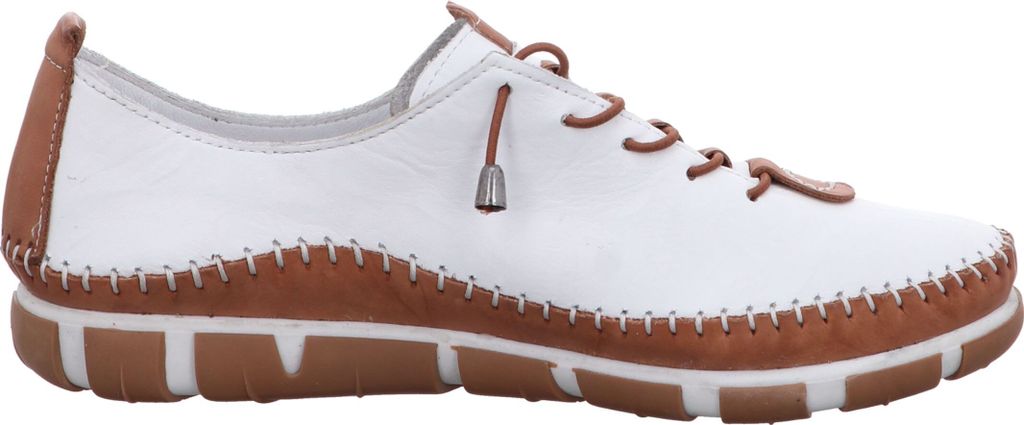 Gemini Damen Sneaker Leder Schlupfschuh herausnehmbare Decksohle 395470-01, Größe:41 EU, Farbe:Weiß