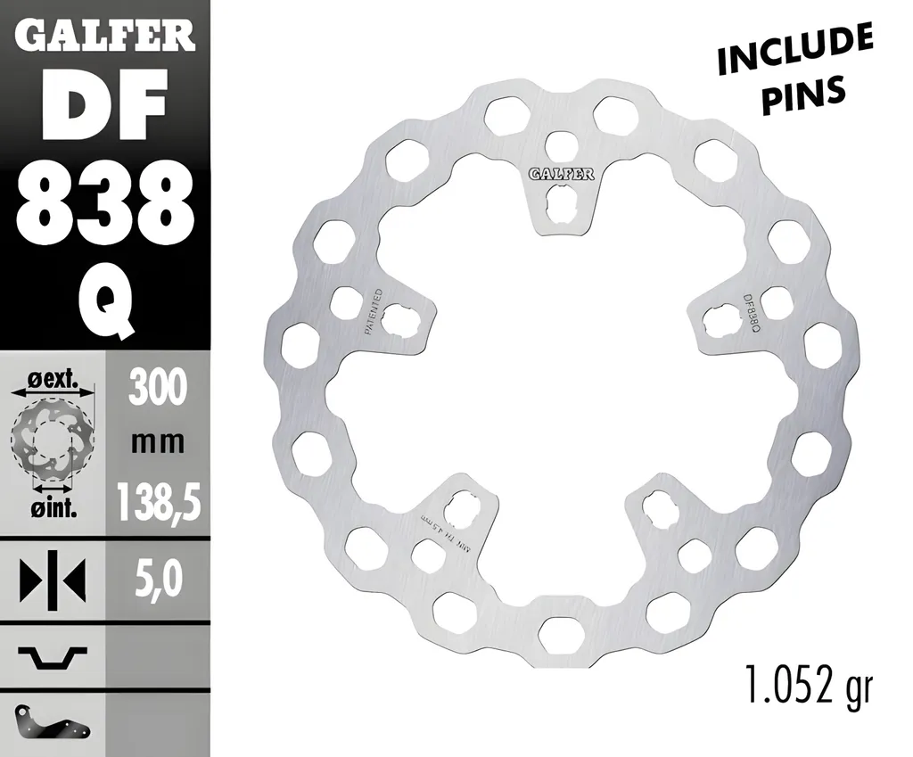 Paire de disques de frein avant 300mm CUBIQ pour Harley Davidson Livewire