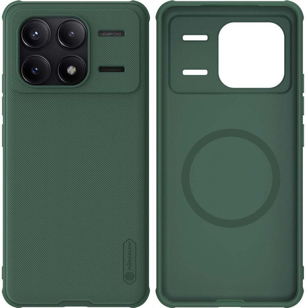 Handyhülle für Xiaomi Poco F6 Pro / Redmi K70 / K70 Pro, Nillkin Super Frosted Shield Pro Magnetic, Dunkelgrün