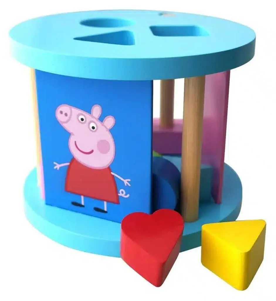 Boîte de tri Peppa Pig Barbo Toys : un jouet en bois solide et éducatif