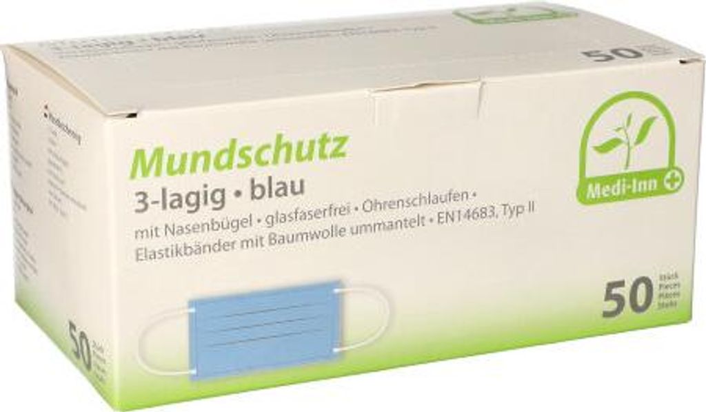 1000 Maska Medi-Inn Medi-Inn® typ II 3-warstwowa 9 cm x Zdjęcie produktu 