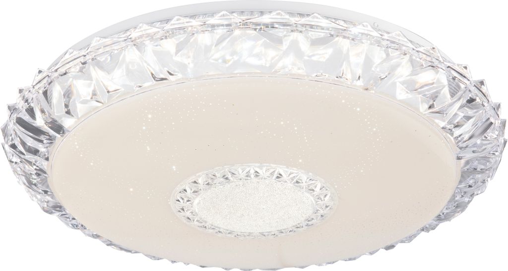 A close-up studio shot of a ceiling light fixture.
