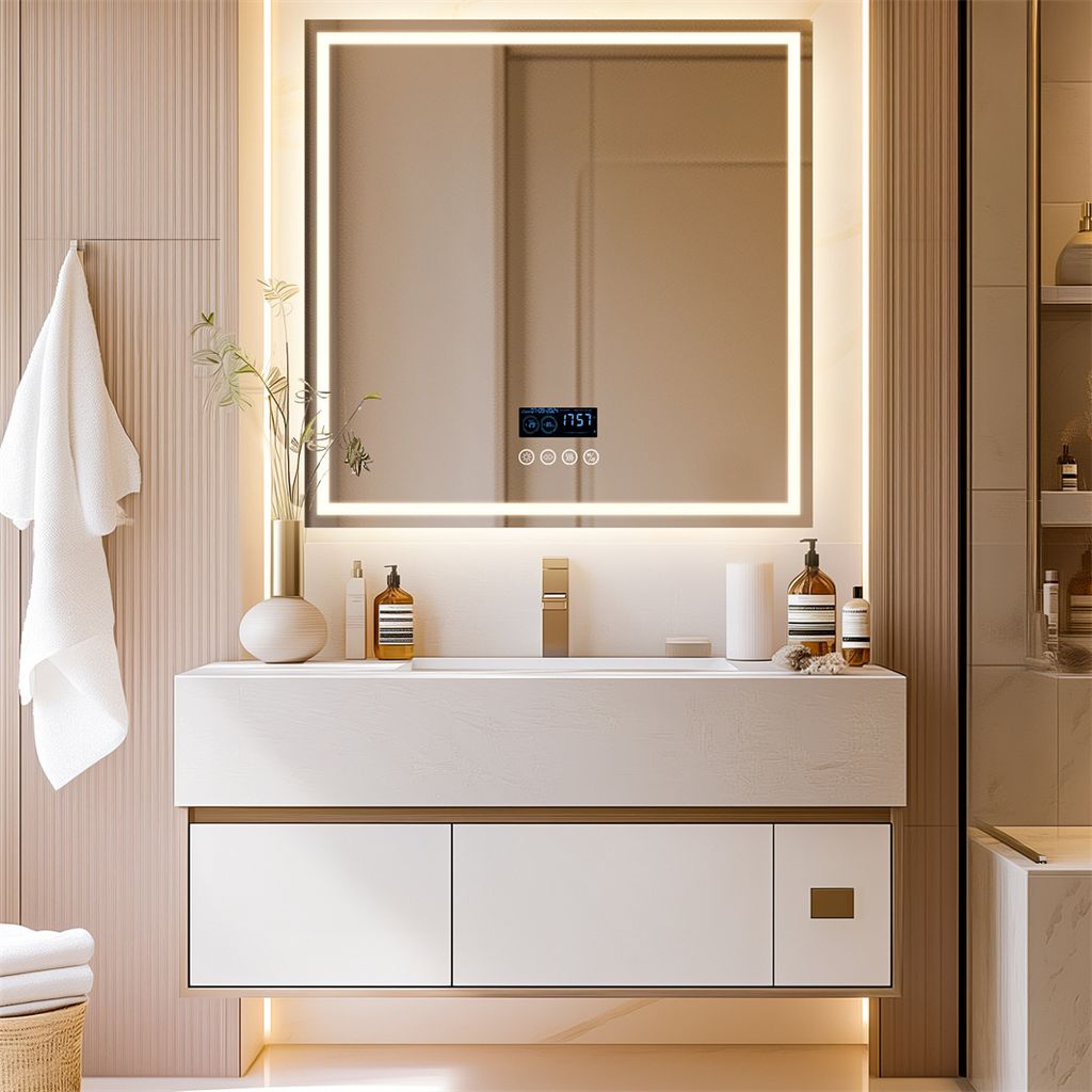 WISFOR Specchio da bagno a LED con altoparlante Bluetooth, Immagine del prodotto 