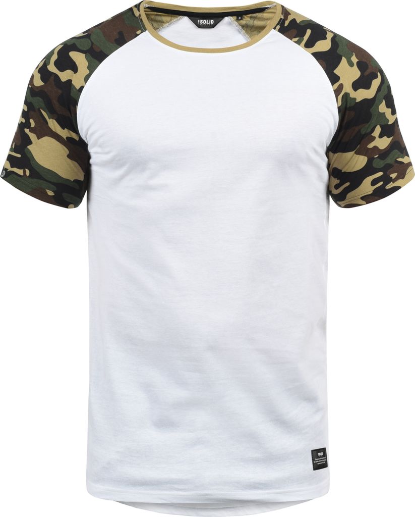 SOLID SDCahil Herren T-Shirt Kurzarm Shirt mit Rundhals-Ausschnitt Camouflage-Muster Baumwollmischung Regular fit