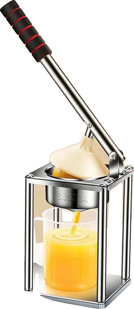Manueller Orangenpresse, Lebensmittelgeeignetes 304 Edelstahl, Kompaktes Design, Ergonomischer Griff, Geeignet für Verschiedene Früchte, Robuster...