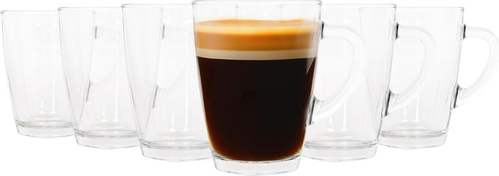 LAV Vega Kaffeetassen aus Glas – 350 ml – 6 Stück