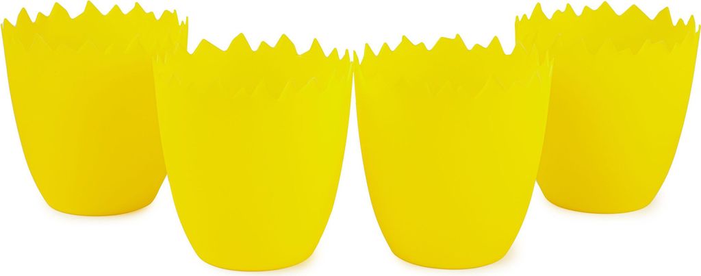Garronda Blumentopf 4 Stück GD-0036 (Gelb33, 9.8, H 10.3cm)