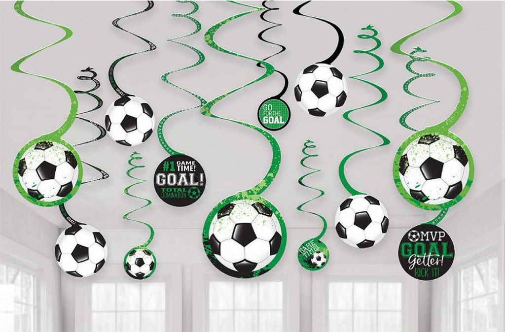 decorazione per feste Swirl Goal Getter12 pezzi Immagine del prodotto 