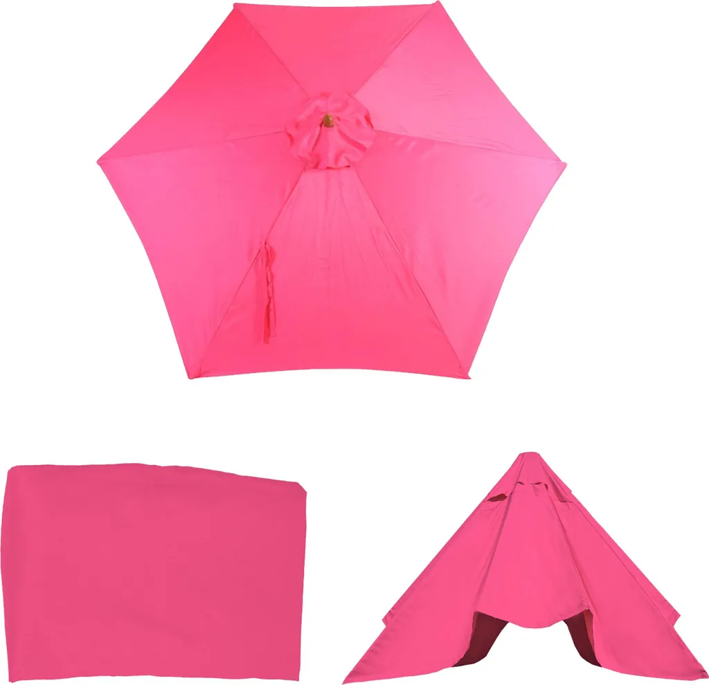 Copertura Ricambio Ombrellone Florida Ø 3m Rosa | Poliestere 6 Stecche