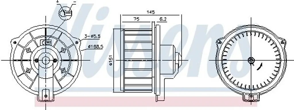 Ventilateur habitacle Nissens 87615 silencieux et haute durabilité